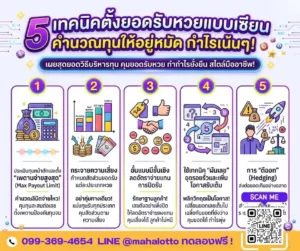 5 เทคนิคตั้งยอดรับหวยแบบเซียน คำนวณจากเงินทุนจริงโดยโปรแกรมเจ้ามือหวย Mahalotto